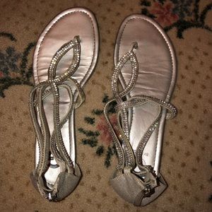 Silver sandals